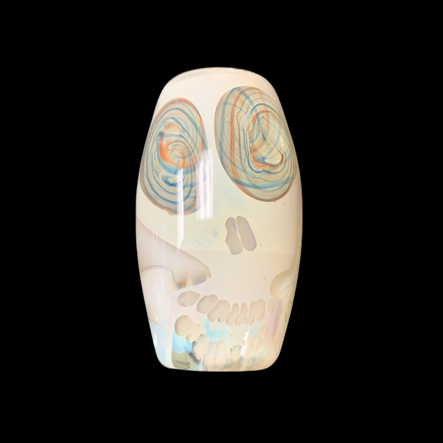 Cam Tower Heady Fumed Double Skull Bead New #8