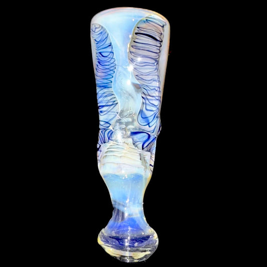 Cam Tower Fumed Skull Blue Chillum New