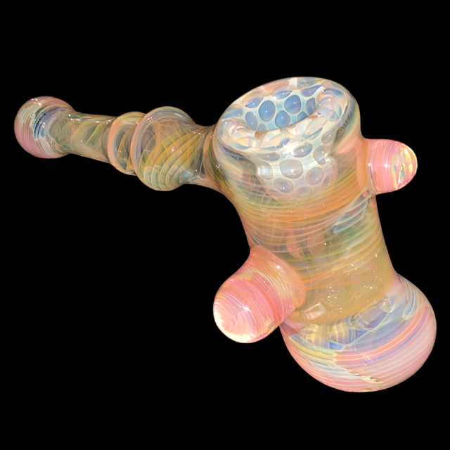 Steve Stotts Filigree Fumed Hammer Bubbler New