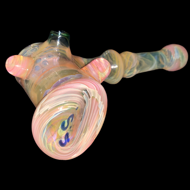 Steve Stotts Filigree Fumed Hammer Bubbler New