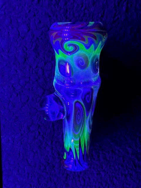 Dillinger Heady Fume with Line Work, Millies UV Chillum New #4