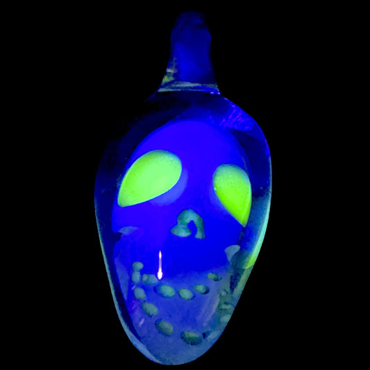 Ginny Snodgrass Fumed UV Skull Pendent New
