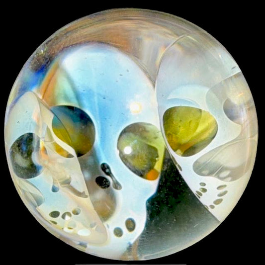 Ginny Snodgrass Triple Fumed UV Skull Marble New #1