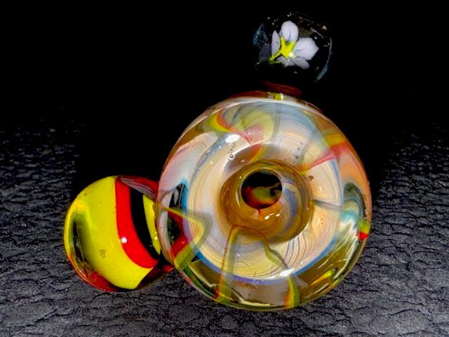 Bob Badtram Fumed Asia Scene 14mm Slide New
