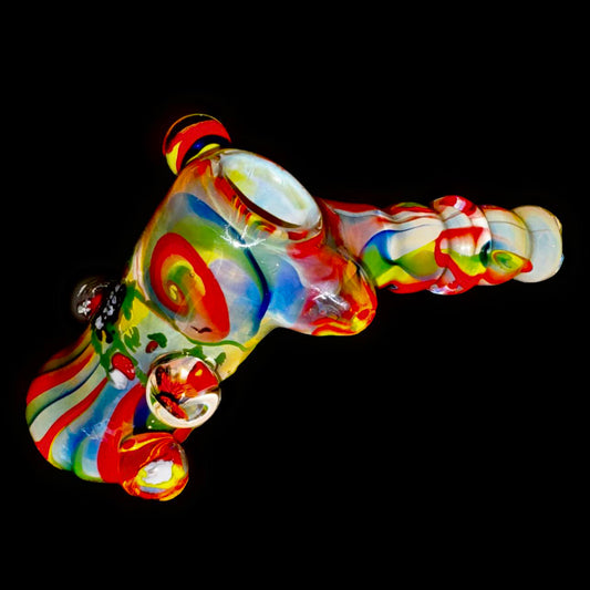 Bob Badtram Heady Rainbow Sunset Bud Forest Scene Hammer Bubbler New