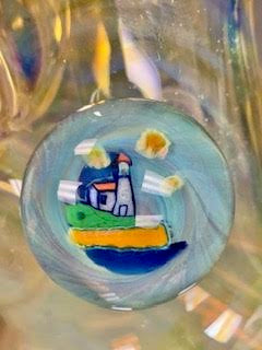 Travis Wigger Heady Dead Head Ships Bong New