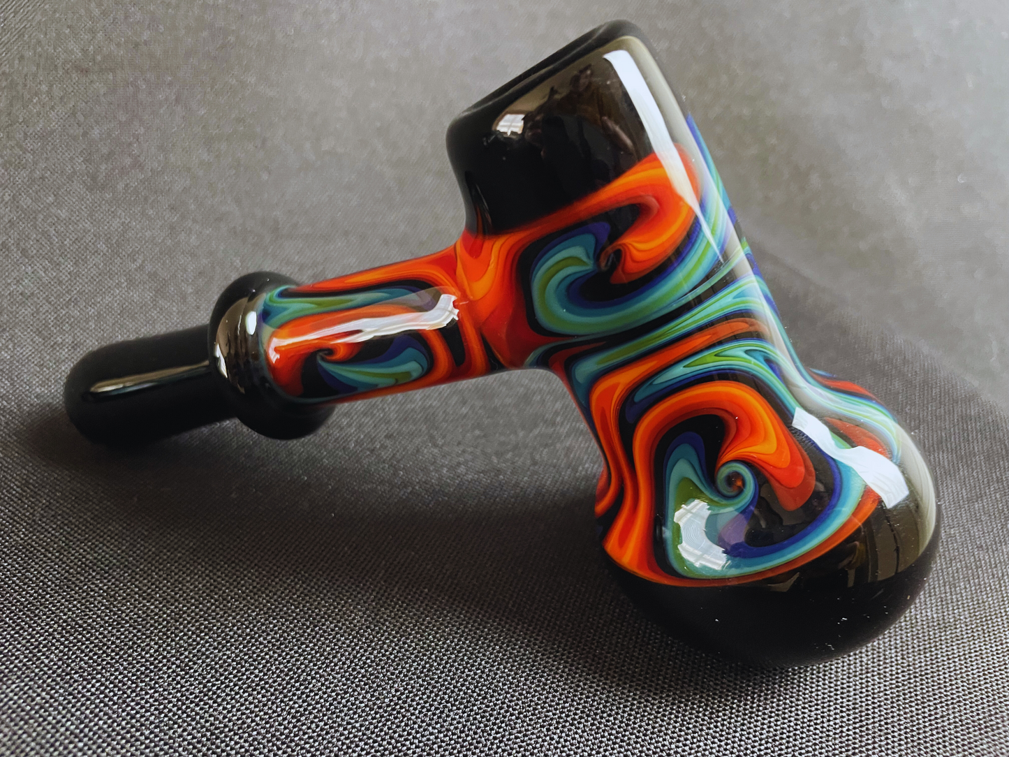 Soulshine Arts Blue and Orange Bubbler