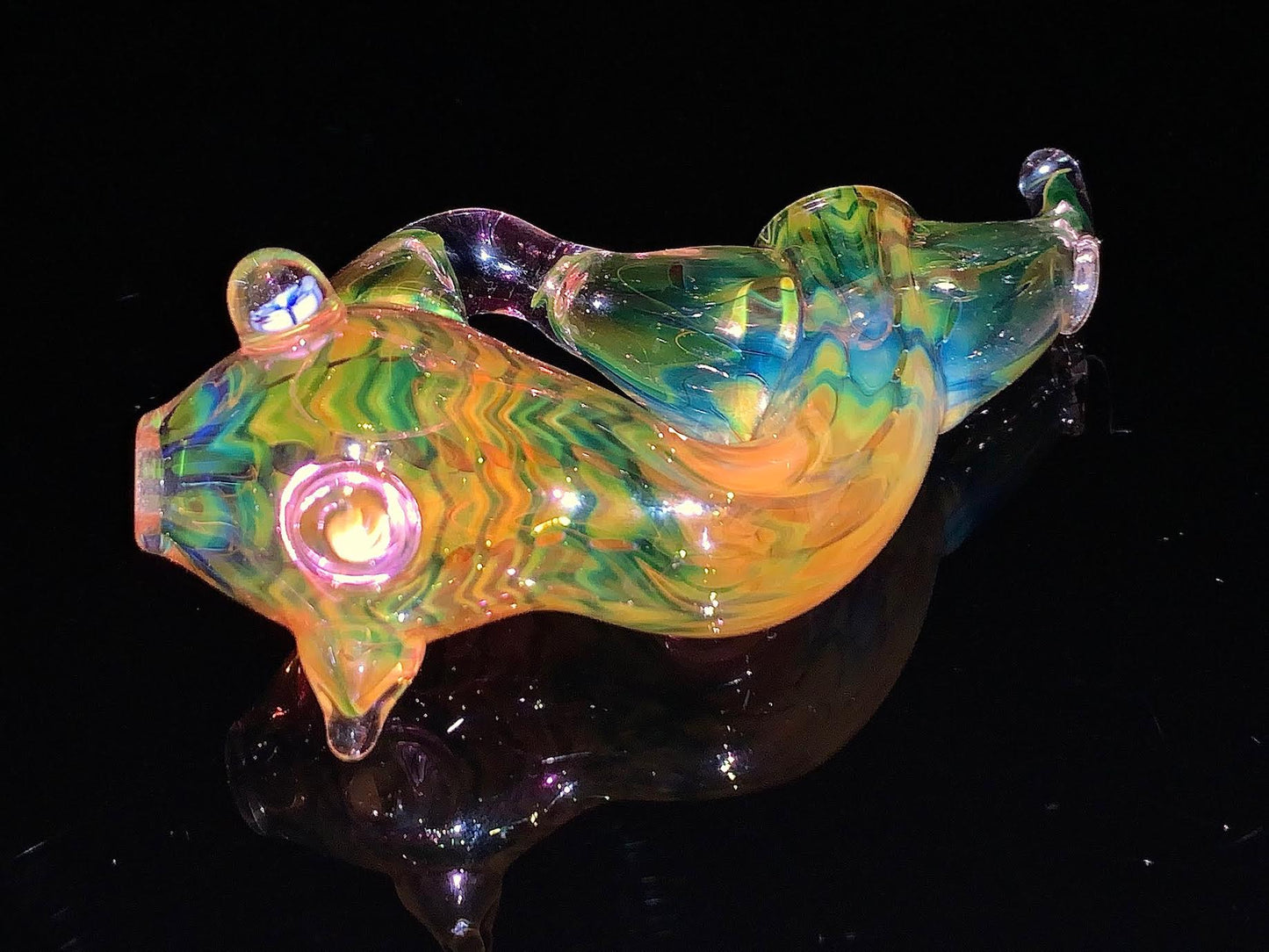 Dan K Heady Fume Fish Pipe Mint Rare