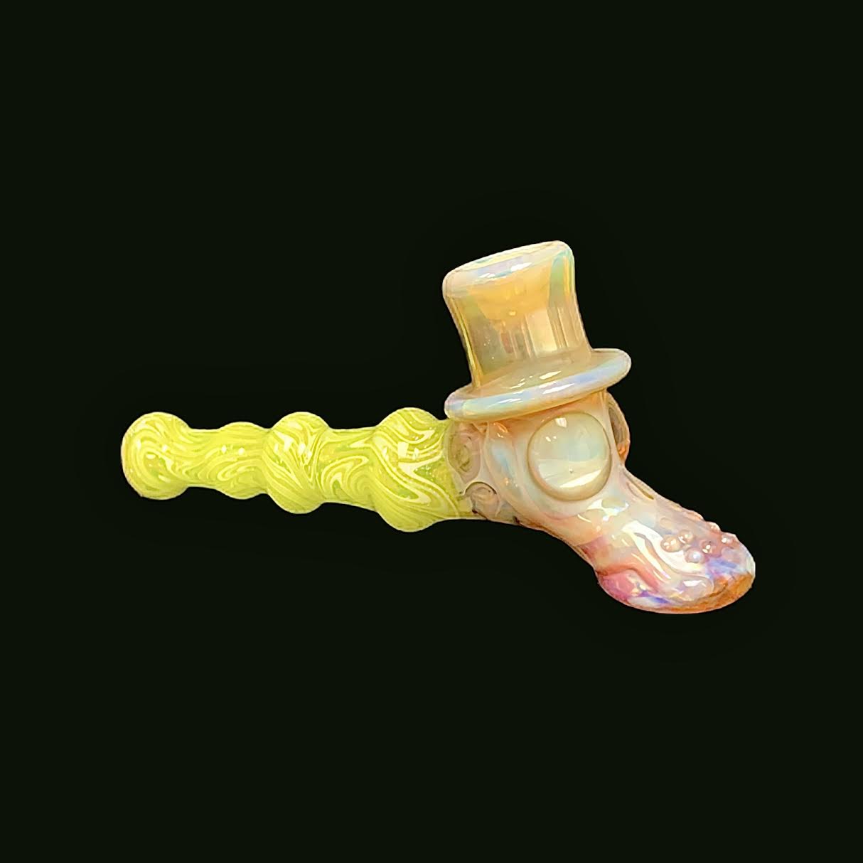 Travis Wigger Large Heady Fume Yellow Top Hat Hammer New