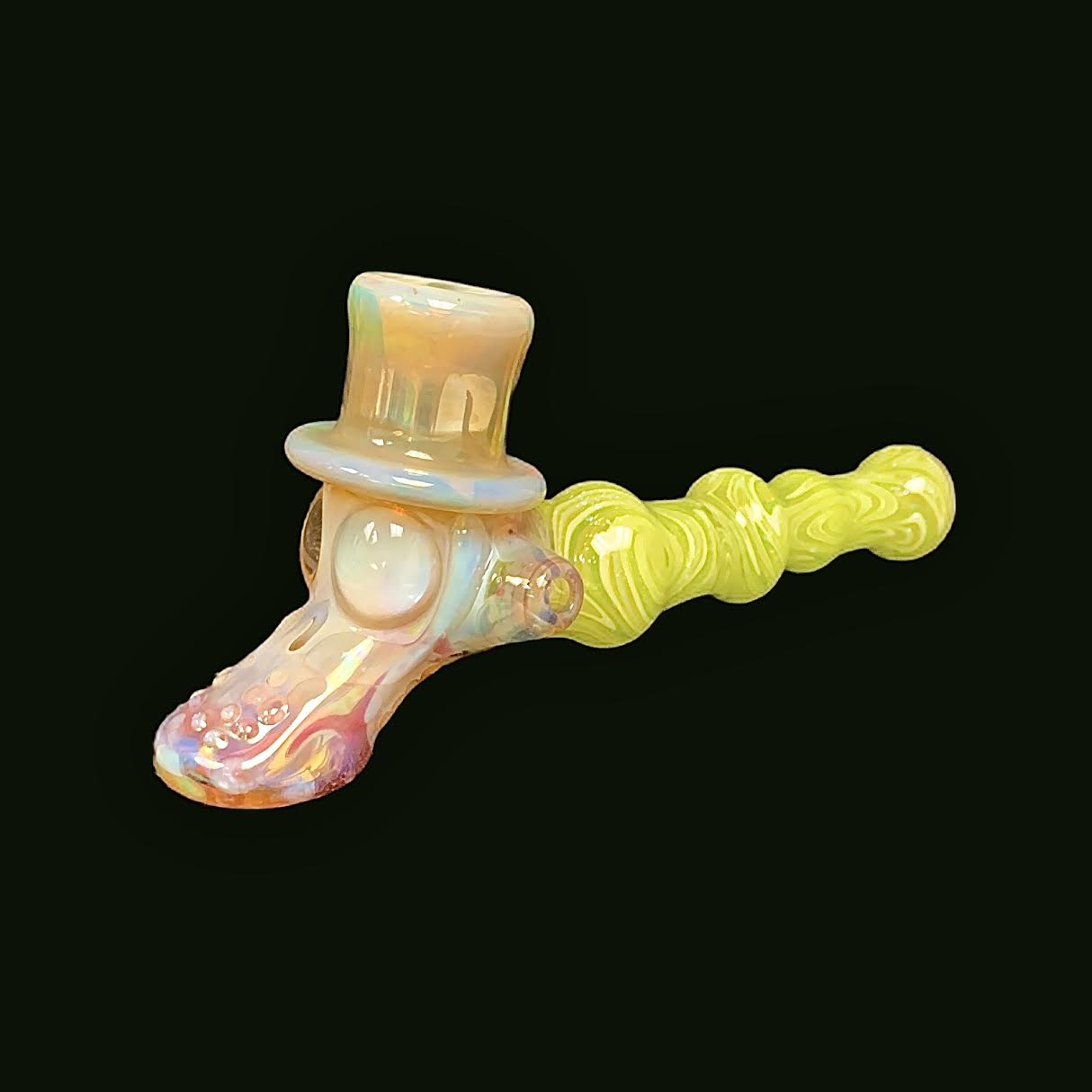 Travis Wigger Large Heady Fume Yellow Top Hat Hammer New