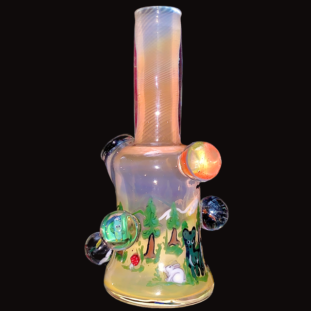 Bob Badtram Heady Fumed Forest Scene Tube New