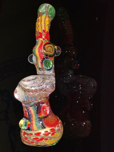 Glass Berry Heady OG Inside out with Millie Inlay Sherlock Bubbler New #2