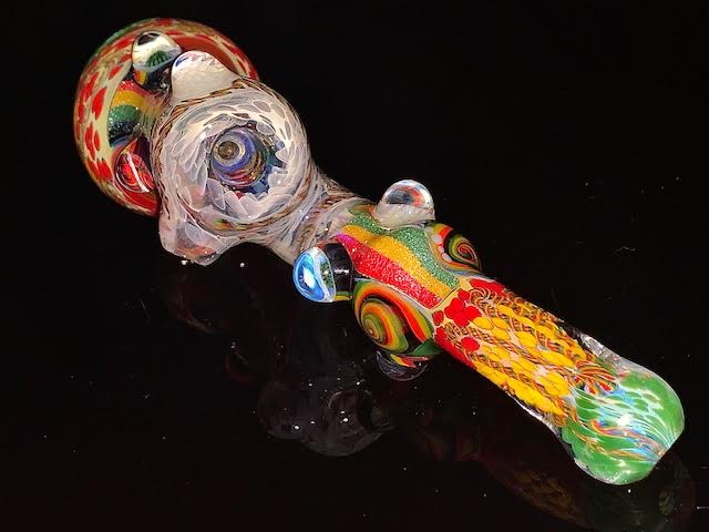 Glass Berry Heady OG Inside out with Millie Inlay Sherlock Bubbler New #2