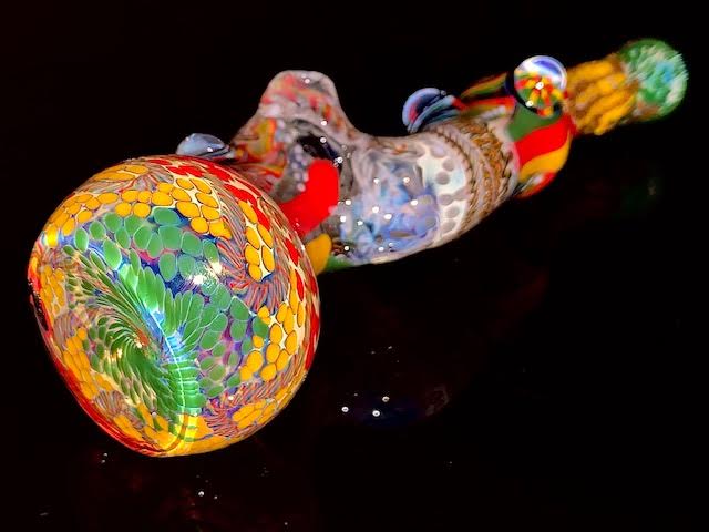 Glass Berry Heady OG Inside out with Millie Inlay Sherlock Bubbler New #2