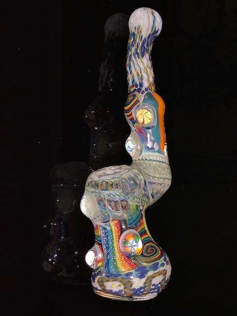 Glass Berry Heady OG Inside Out with Millie Inlays Sherlock Bubbler New #3