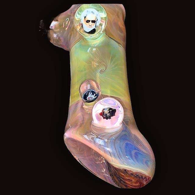 Travis Wigger XL Heady Fume Jerry Garcia Hammer Bubbler New