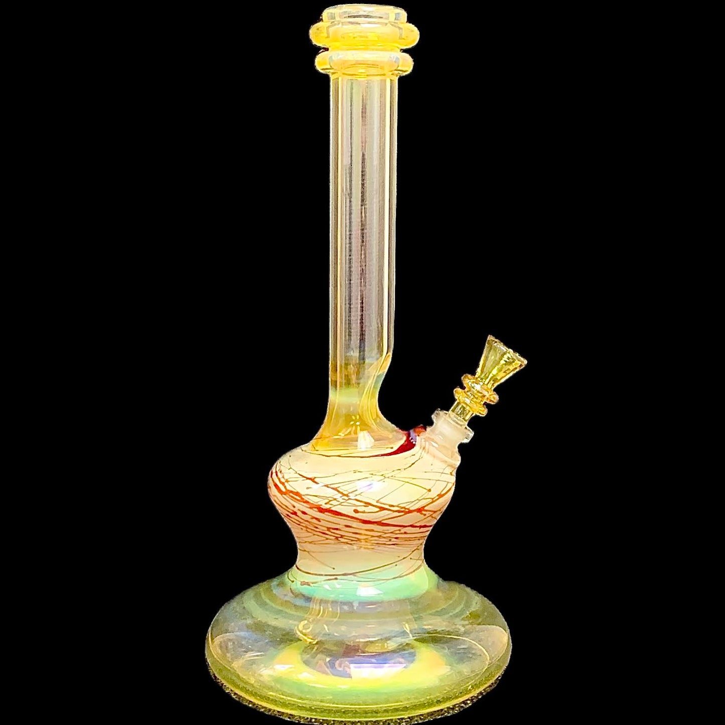 Steve Stotts Fumed Red Pancake Bong 32mm New #3