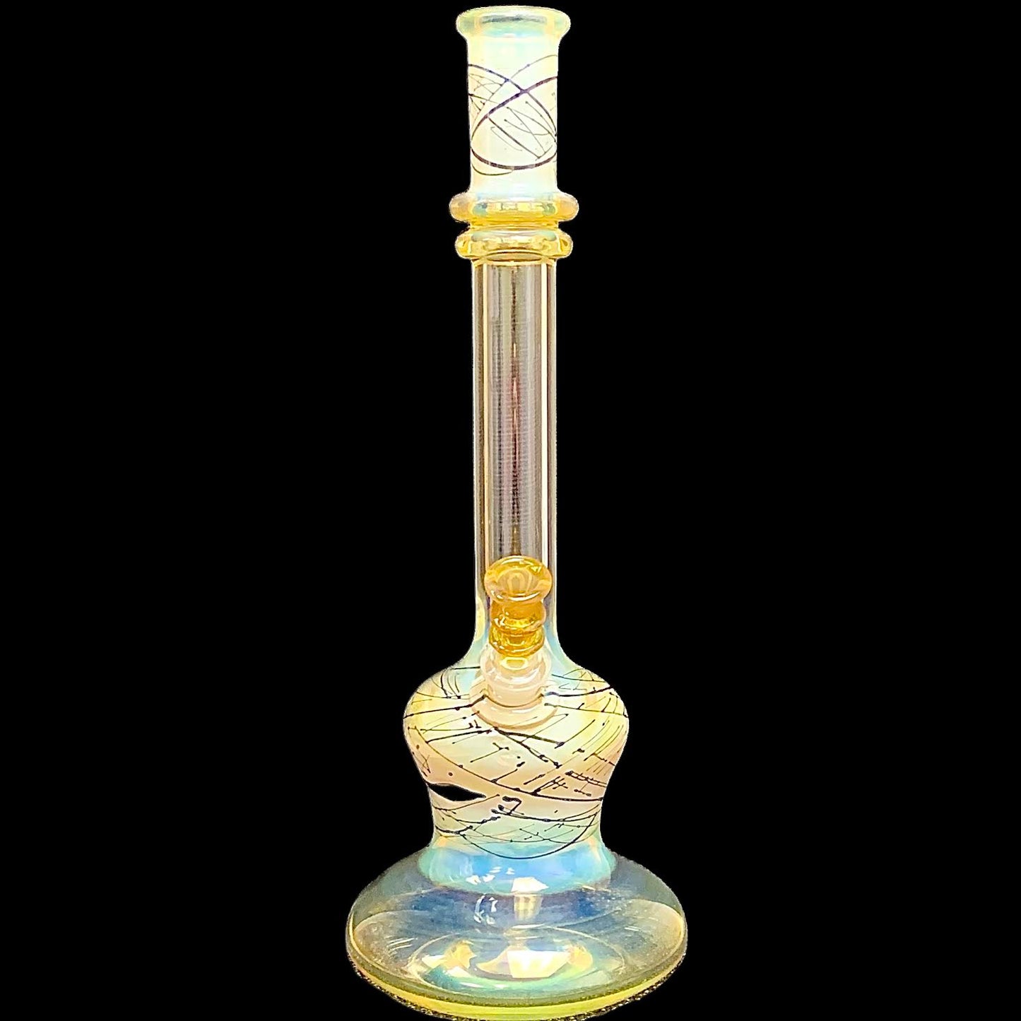 Steve Stotts Fumed Blue Pancake Bong 32mm New #3