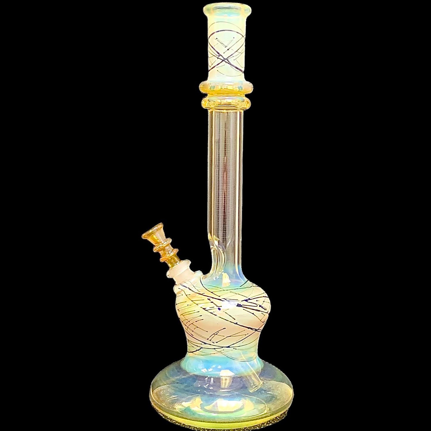 Steve Stotts Fumed Blue Pancake Bong 32mm New #3
