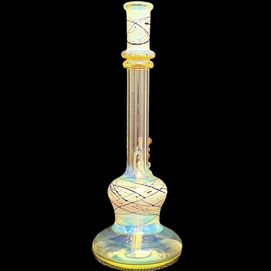 Steve Stotts Fumed Blue Pancake Bong 32mm New #3