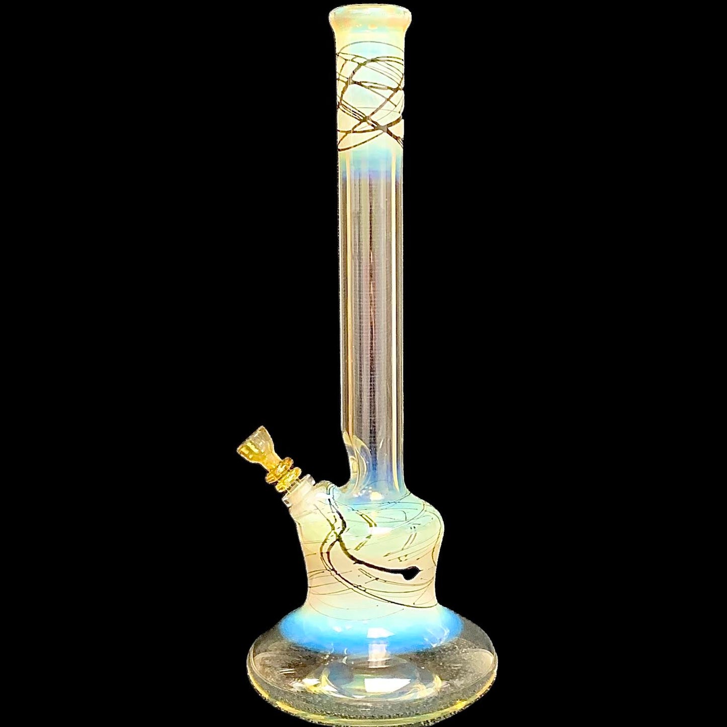Steve Stotts Fumed Blue Pancake Bong 32mm New #4
