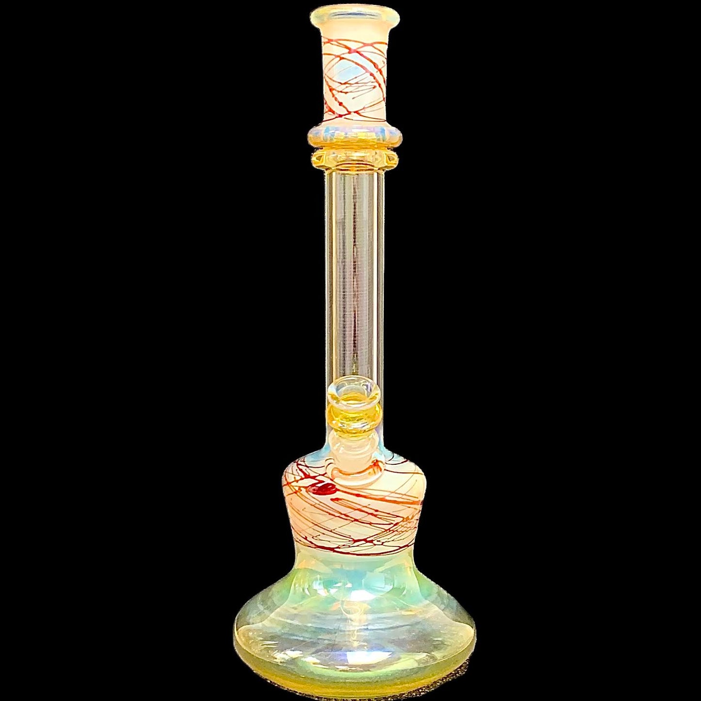 Steve Stotts Fumed Red Pancake Bong 32mm New #5