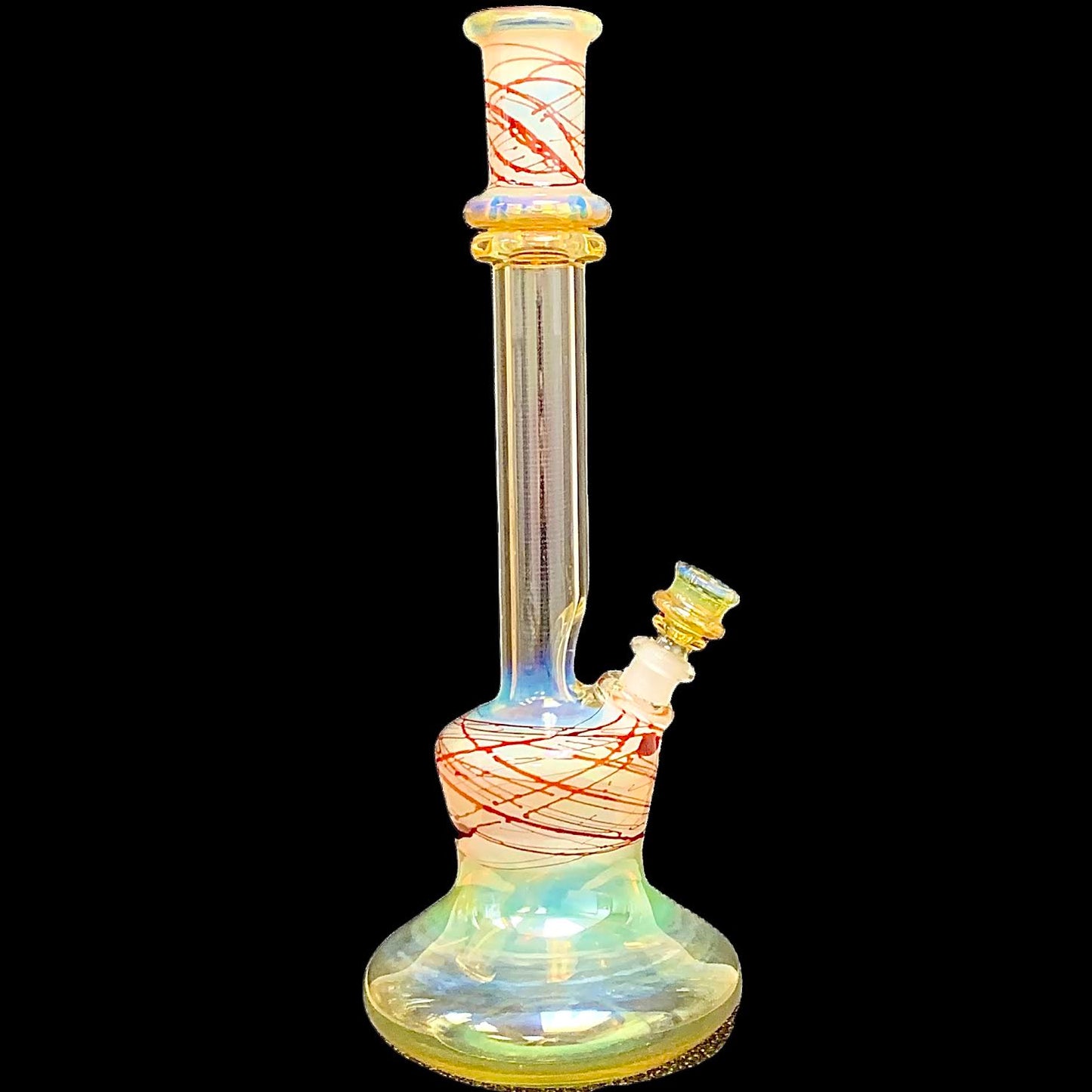 Steve Stotts Fumed Red Pancake Bong 32mm New #5