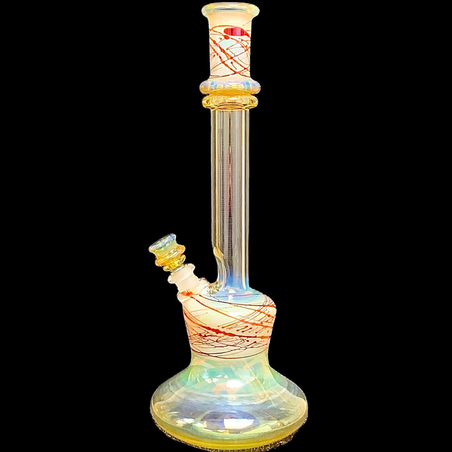 Steve Stotts Fumed Red Pancake Bong 32mm New #5