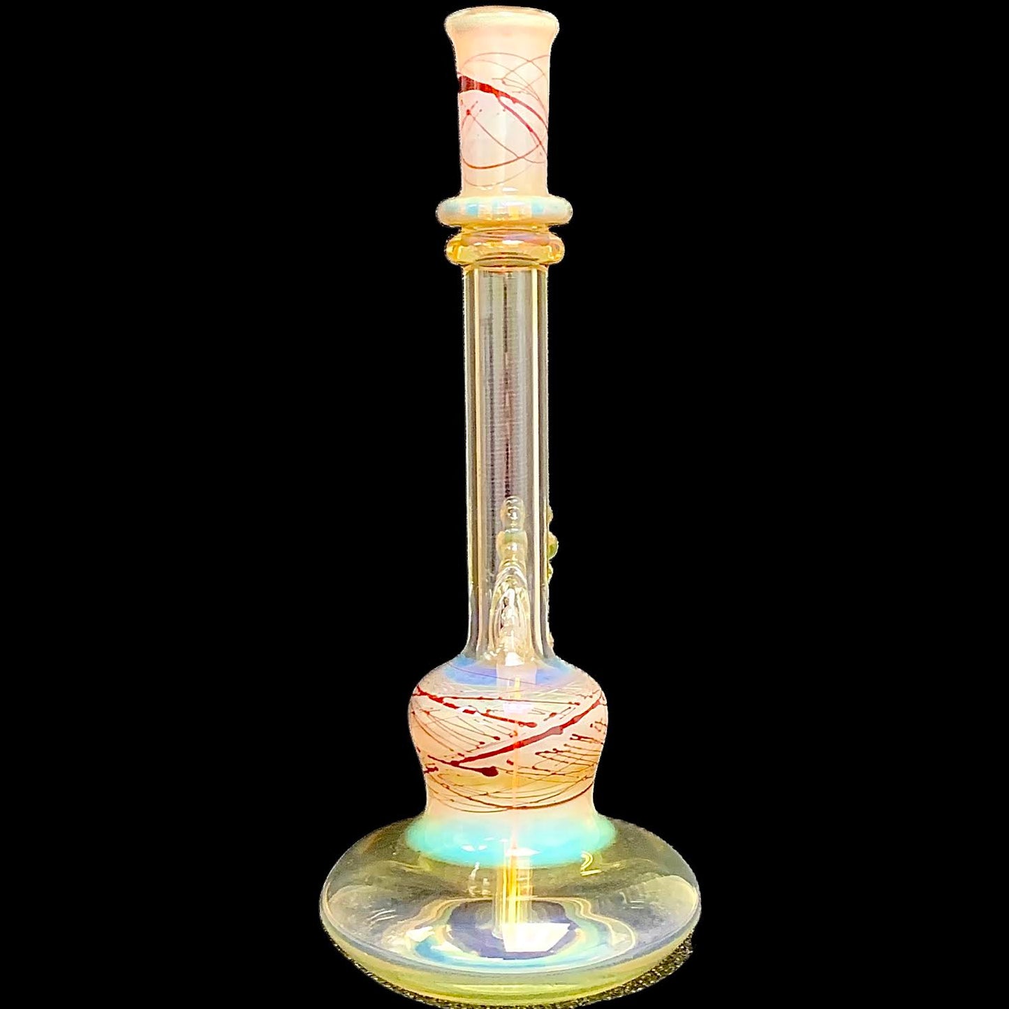 Steve Stotts Fumed Red Pancake Bong 32mm New #6