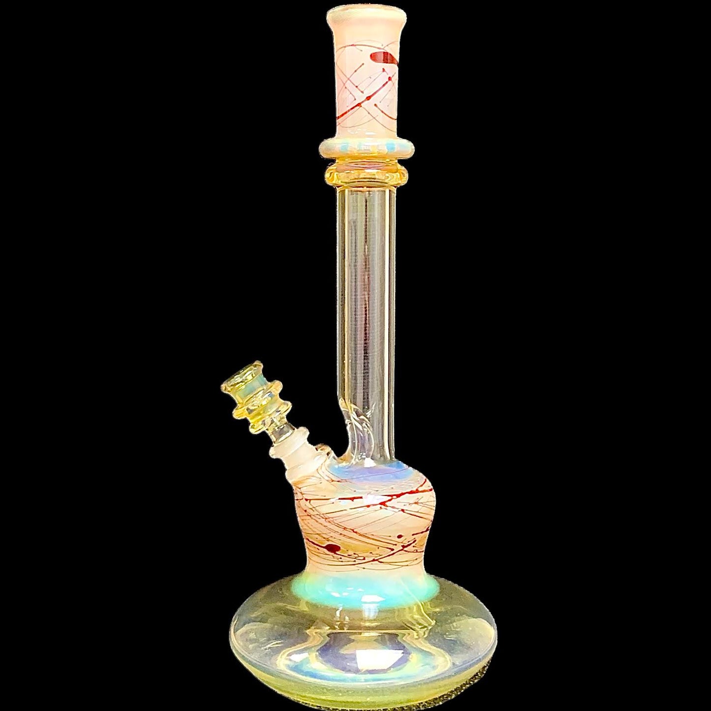 Steve Stotts Fumed Red Pancake Bong 32mm New #6