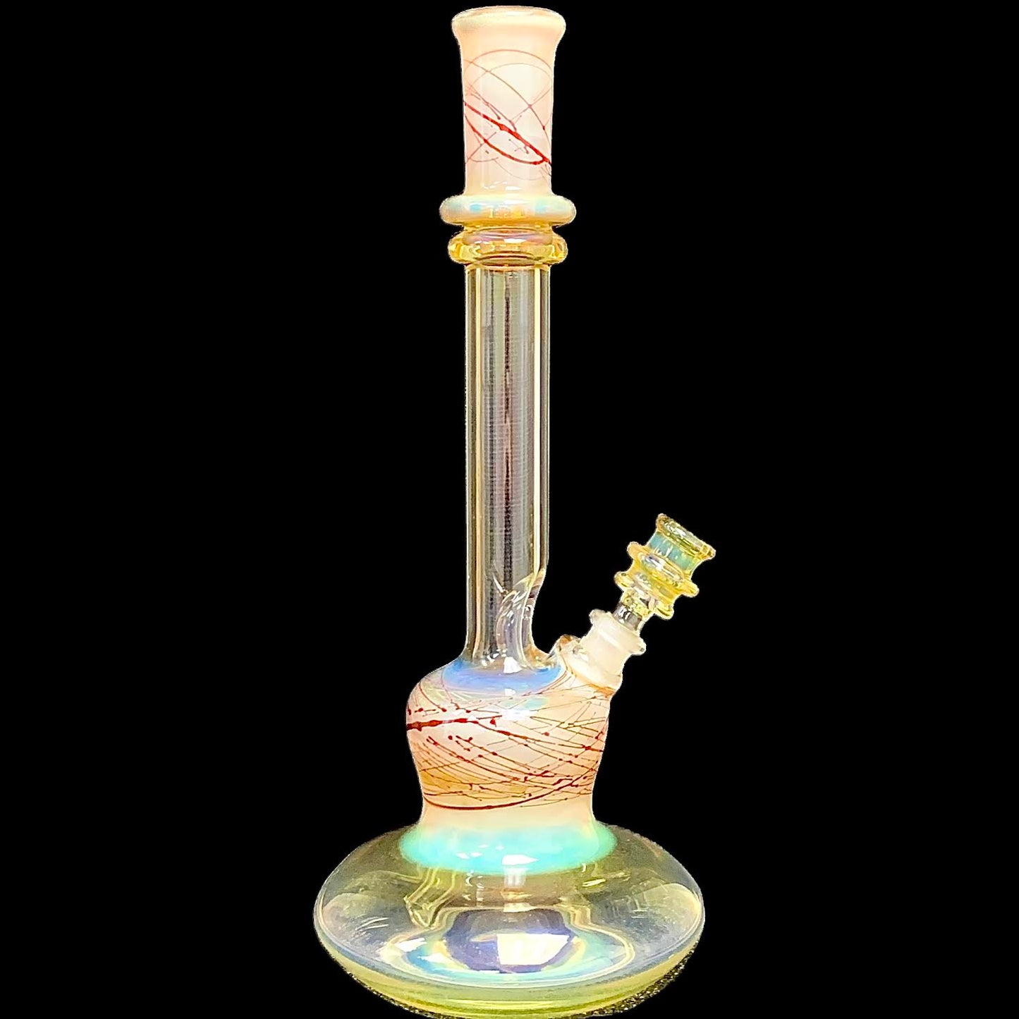 Steve Stotts Fumed Red Pancake Bong 32mm New #6