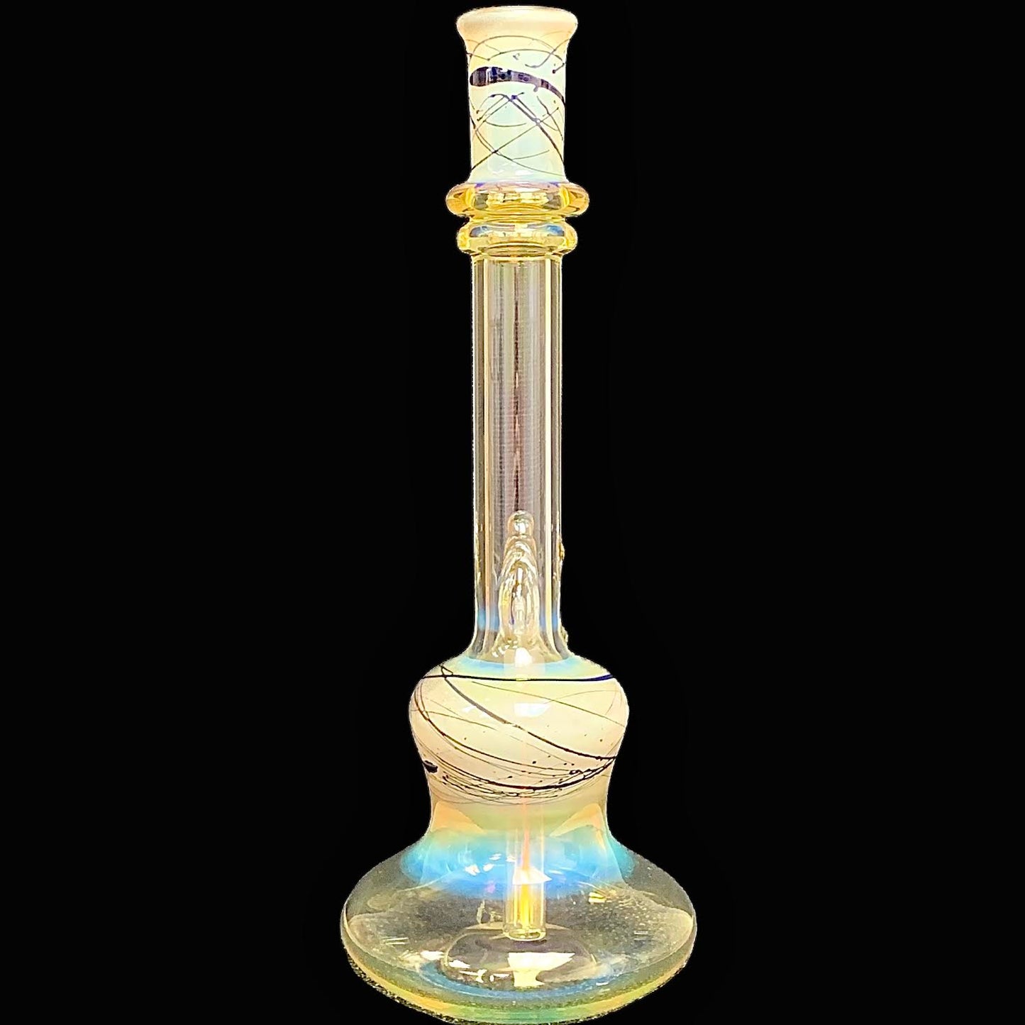 Steve Stotts Fumed Blue Pancake Bong 32mm New #6