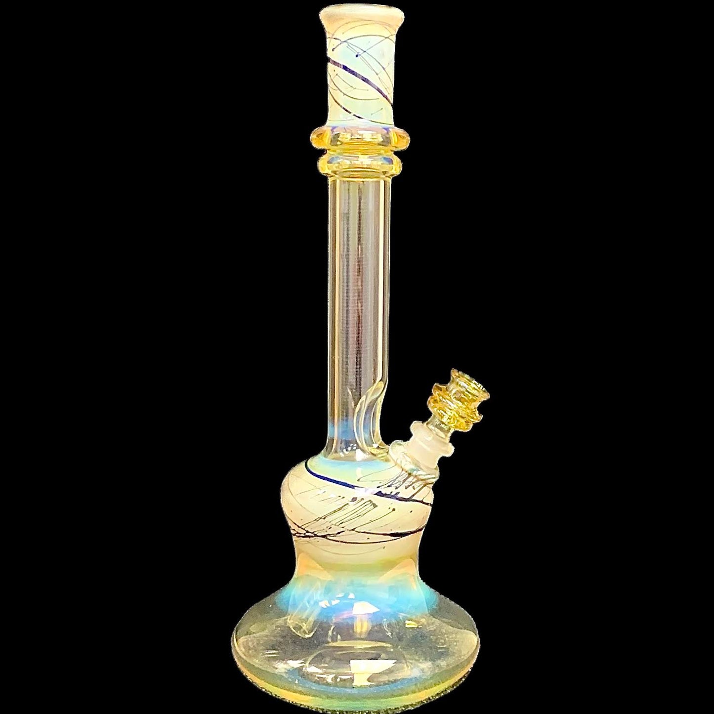 Steve Stotts Fumed Blue Pancake Bong 32mm New #6