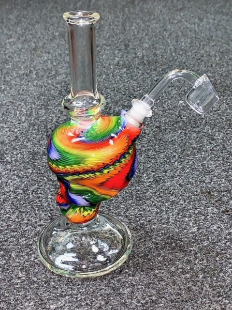 BBadtram Rainbow Clear Skull Rig New