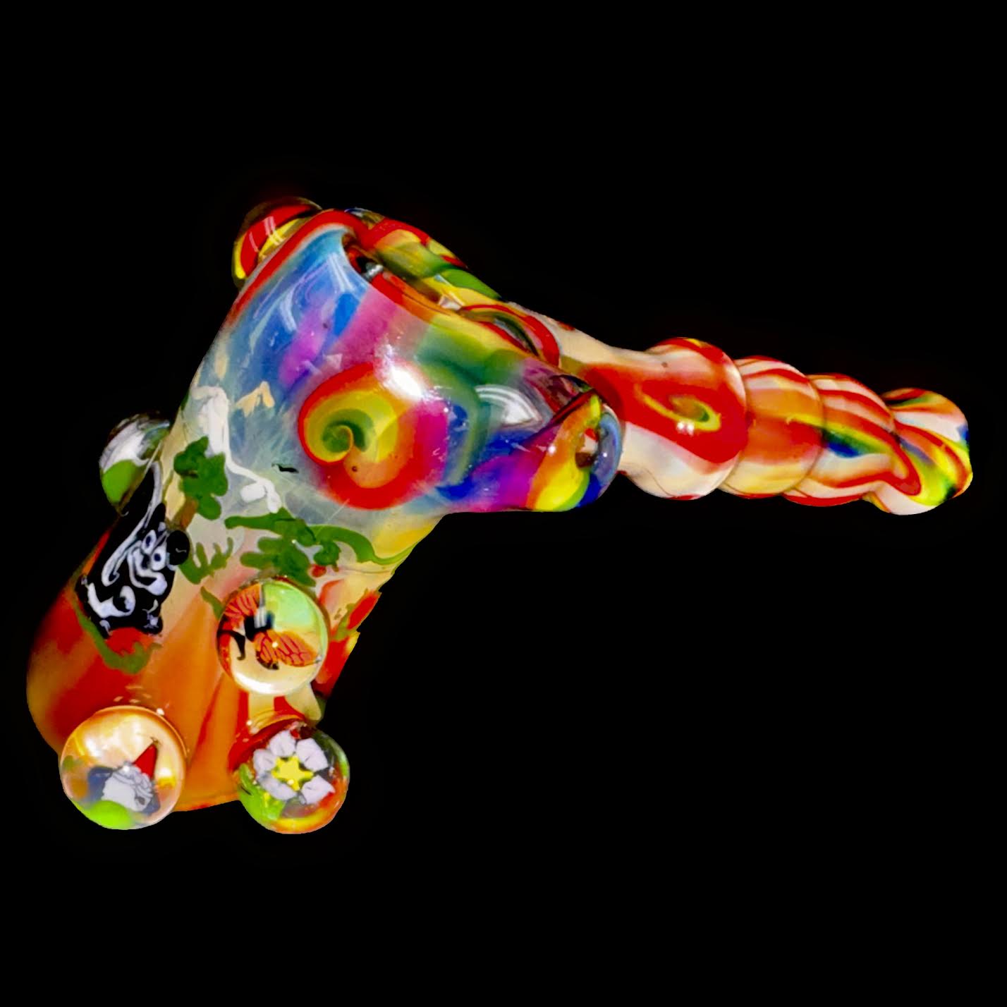 Bob Badtram Heady Rainbow Sunset "Bud the Skunk"Forest Scene Hammer Bubbler New