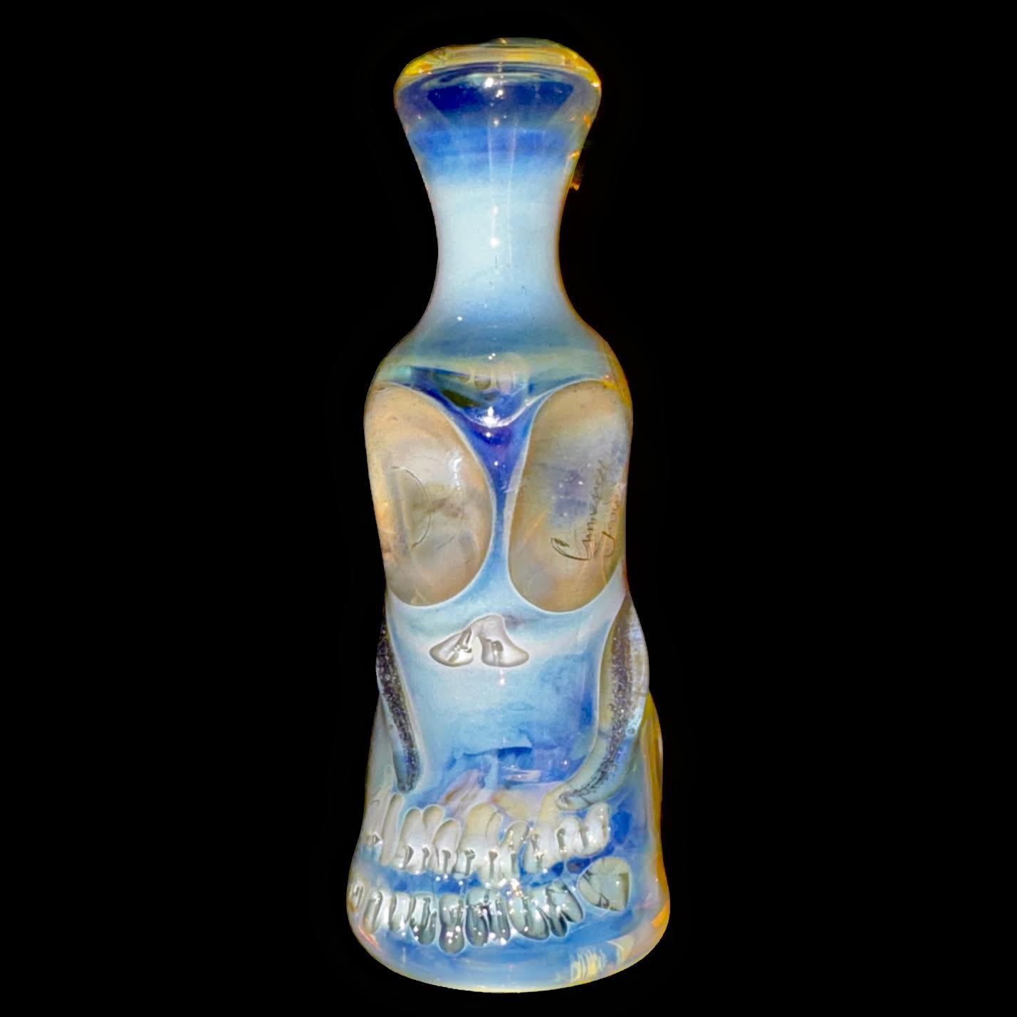 Cam Tower Fumed Double Skull Chillum New