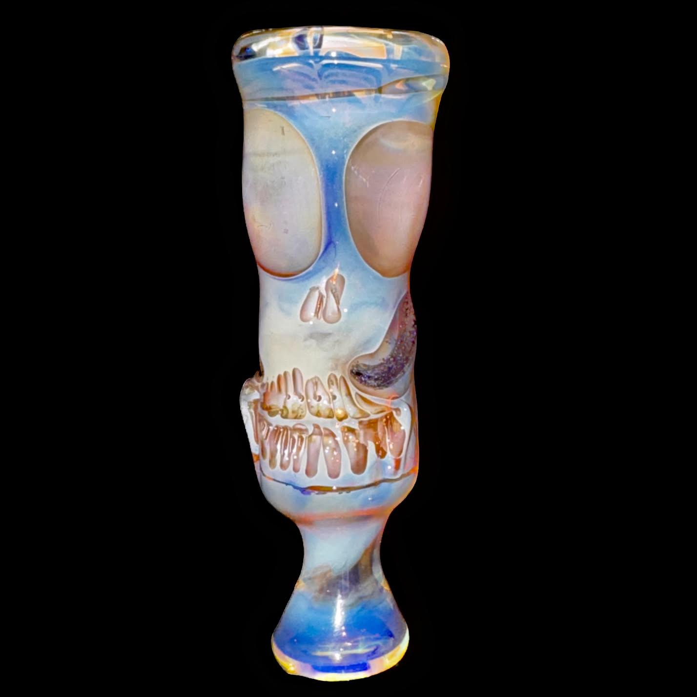 Cam Tower Fumed Double Skull Chillum New