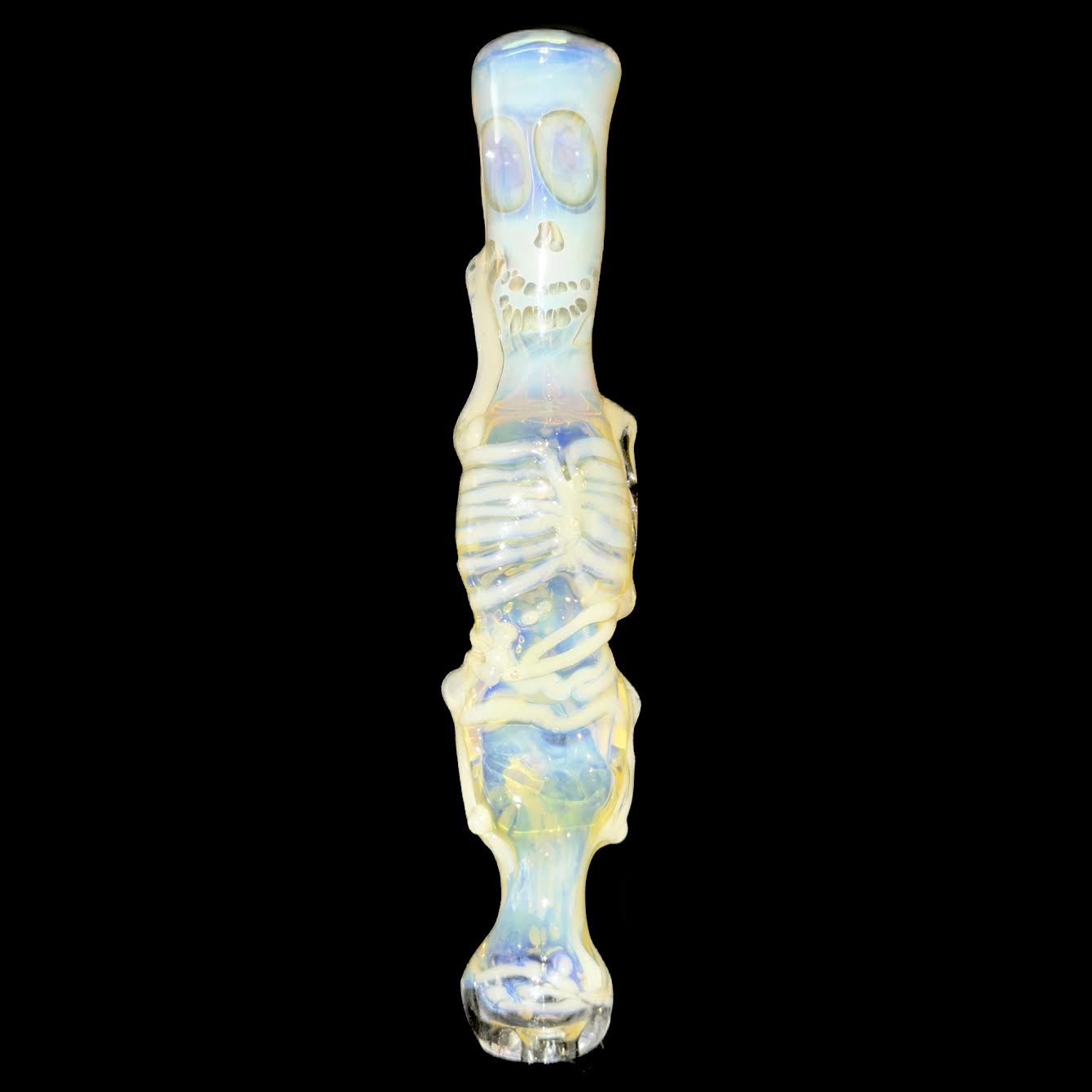 Cam Tower Fumed Skeleton Chillum New #1