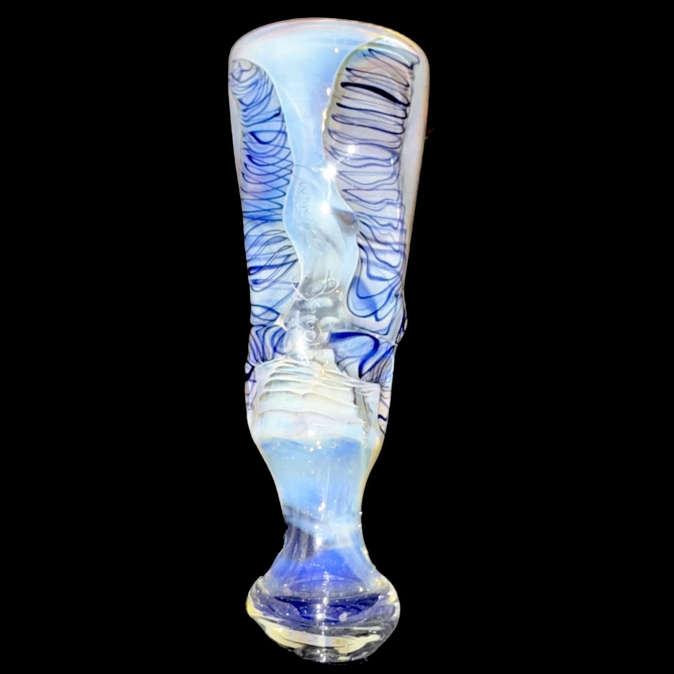 Cam Tower Fumed Skull Blue Chillum New