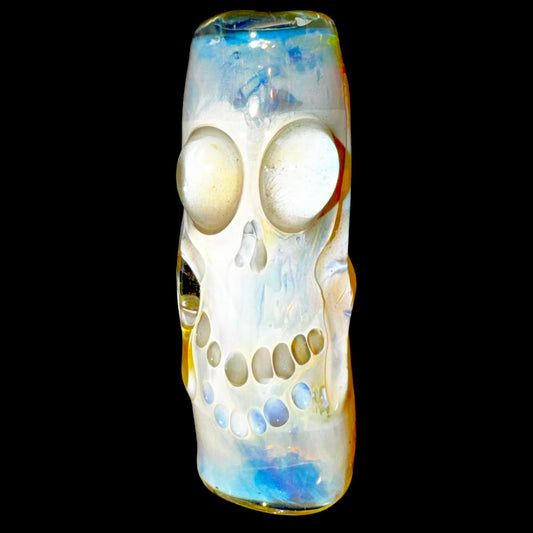 Bob Snodgrass Fumed Skull and Aliens Bead New