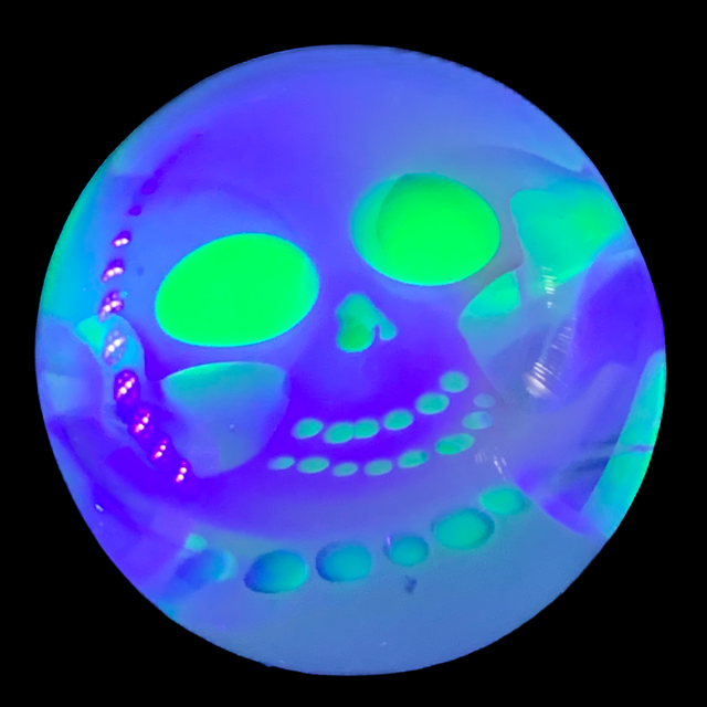 Ginny Snodgrass Double Fumed UV Skull Marble New