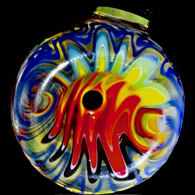 Dillinger Heady Fumed with Line Work, Millie UV Chillum New #1