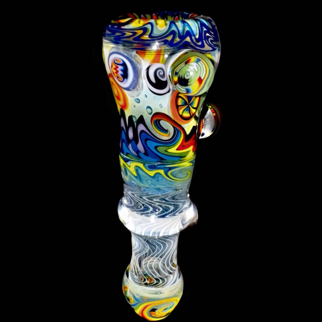 Dillinger Heady Fumed with Line Work, Millie UV Chillum New #1