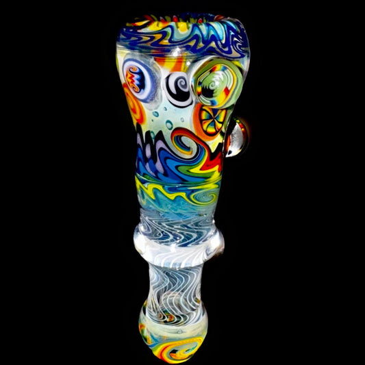 Dillinger Heady Fumed with Line Work, Millie UV Chillum New #1