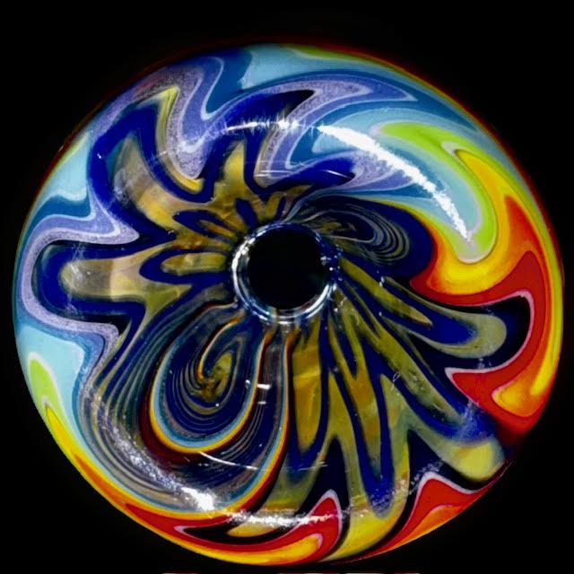 Dillinger Heady Fumed with Line Work, Millies UV Chillum New #3