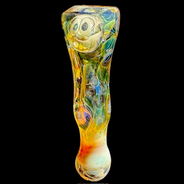 Brad Tenner Heady Psychedelic Chillum with Skull New