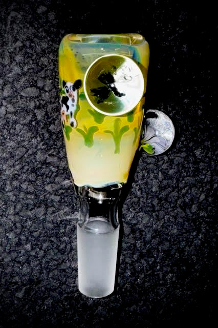 Bob Badtram Fumed Farm Scene 14mm Slide New