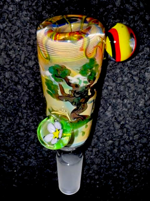 Bob Badtram Fumed Asia Scene 14mm Slide New