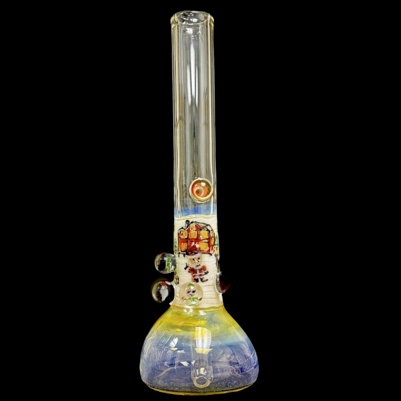Bob Badtram Fumed Christmas Scene 14mm Tube New