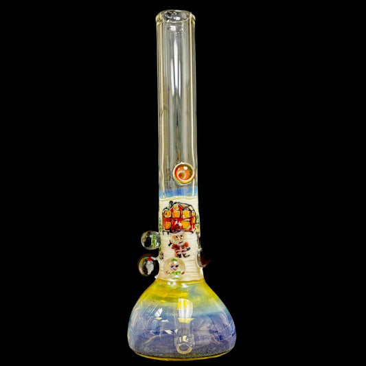 Bob Badtram Fumed Christmas Scene 14mm Tube New